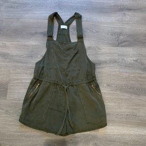 Aritzia Olive Green Overall Romper